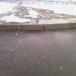 Вода течёт из прорванной трубы в городском парке Майкопа. © TopWorldNews.ru
