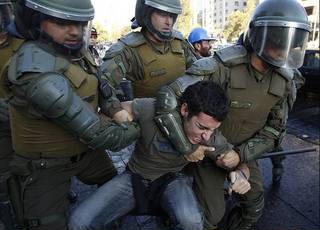 Протесты в Чили. Фото: chaspik.spb.ru