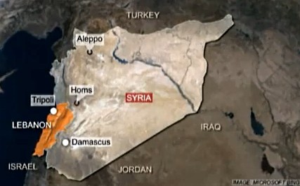 Сирия и Ливан. Карта: Euronews
