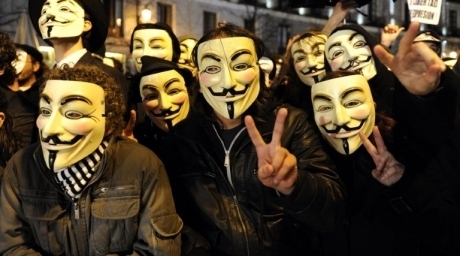 Активисты хакерской группы Anonymous. Фото ©AFP
