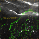 Свечение ионосферы из космоса, 18:18 по Гринвичу, 13 ноября 2012 г. © Спутник DMPS | NOAA