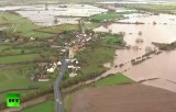 Зимнее наводнение в Британии. Кадр RT