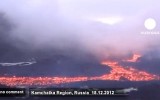 Извержение Плоского Толбачика 18 декабря 2012. Кадр Euronews