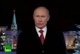 Путин говорит новогоднюю речь. Кадр RT
