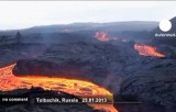 Извержение вулкана Плоский Толбачик на Камчатке. Кадр Euronews