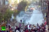 Столкновения исламистов с полицией в Бангладеш. Кадр RT
