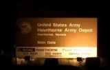 Информационный щит военной базы Hawthorne, Невада. Кадр RTVi