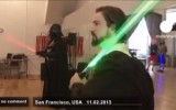 "Курс по владению световым мечом" в Сан-Франциско, США. Кадр Euronews