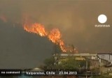 Лесной пожар в Вальпараисо, Чили. Кадр Euronews