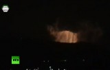 Взрыв израильской авиабомбы под Дамаском. Кадр RT