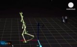 Съём человеческих движений для разработки ног робота. Кадр Euronews