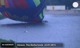 Крушение воздушного шара в Нидерландах. Кадр Euronews