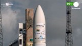 Европейская ракета Ариан-5 на старте. Кадр Euronews