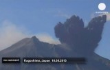 Извержение вулкана Сакурадзима 18 августа 2013. Кадр Euronews