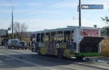 Взорванный террористкой-смертницей автобус в Волгоградской области. Кадр РИА Новости