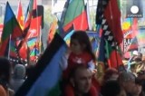 Протест народности мапуче в Чили против отъёма исконных земель. Кадр Euronews
