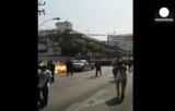 Взрыв на оппозиционной акции в Бангкоке. Кадр Euronews