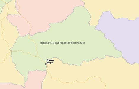 Центральноафриканская республика (ЦАР) на картах Яндекса