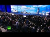 Владимир Путин принимает участие в пленарном заседании ОНФ